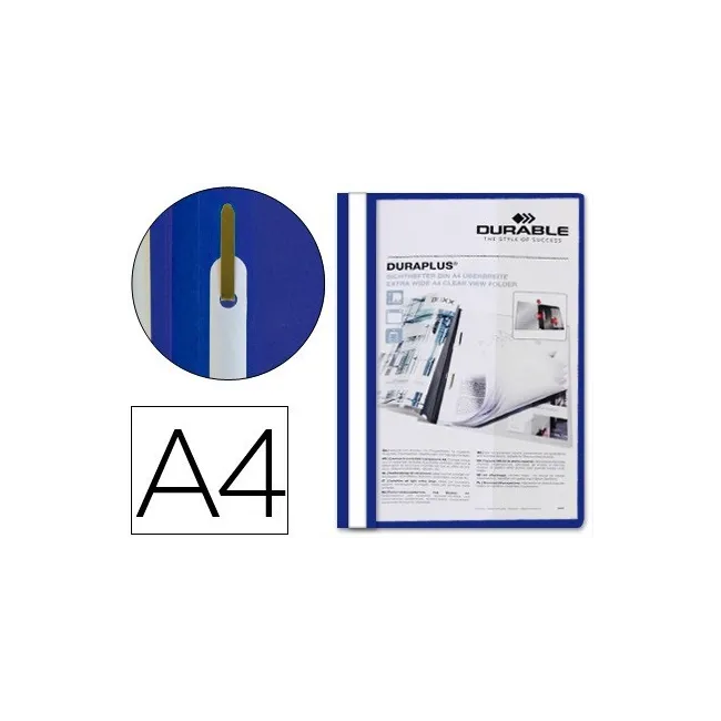 CARPETA DURAPLUS DIN A4 CON FASTENER AZUL DURABLE