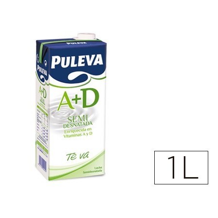 LECHE SEMIDESNATADA PULEVA BRIK DE 1 LITRO
