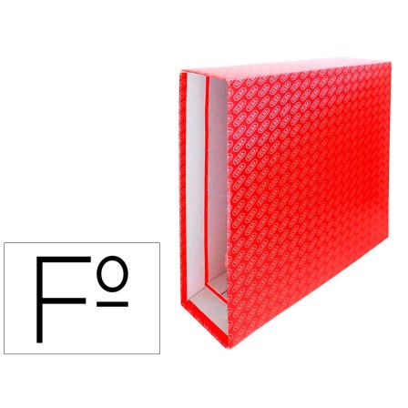 CAJA ARCHIVADOR DE PALANCA CARTON FORRADO ELBA FOLIO LOMO 85 MM ROJO