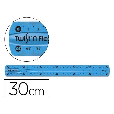 REGLA MAPED PLASTICO FLEXIBLE DE 30 CM COLORES SURTIDOS