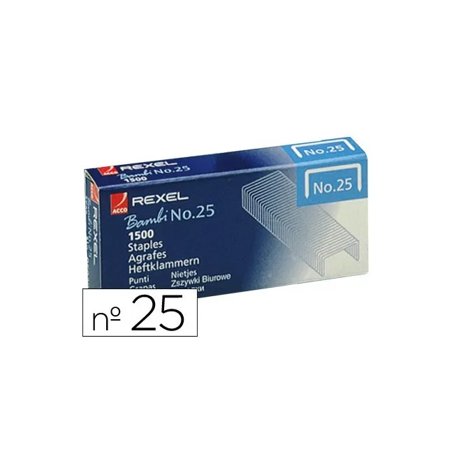 GRAPAS REXEL N. 25 21/4 -CAJA DE 1500