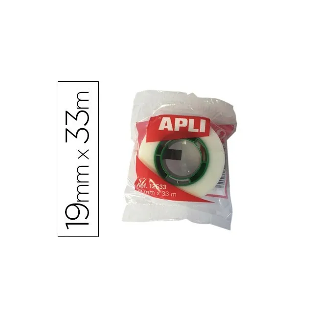 CINTA ADHESIVA APLI 33 MT X 19 MM INVISIBLE ENCELOFANADA INDIVIDUAL...