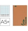 CUADERNO ESPIRAL LIDERPAPEL CUARTO ECOUSE TAPA CARTULINA KRAFT 80H ...