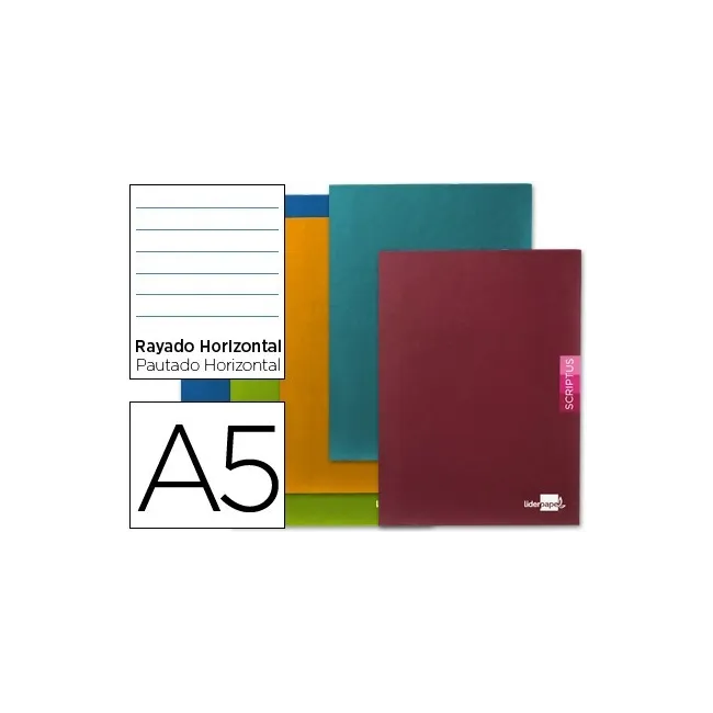LIBRETA LIDERPAPEL SCRIPTUS A5 PLUS 48 HOJ. 90G/M2 HORIZONTALCON MA...