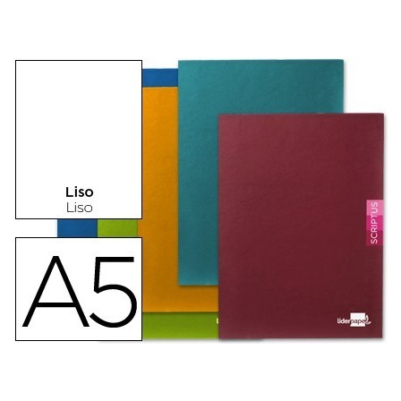 LIBRETA LIDERPAPEL SCRIPTUS A5 PLUS 48 HOJAS 90G/M2 LISO SINMARGEN