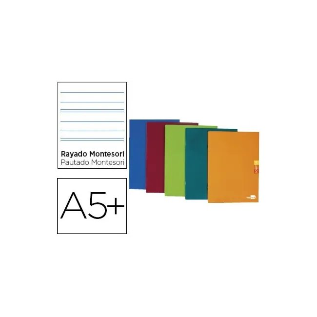 LIBRETA LIDERPAPEL SCRIPTUS A5 PLUS 48 HOJAS 90G/M2 RAYADO MONTESSO...