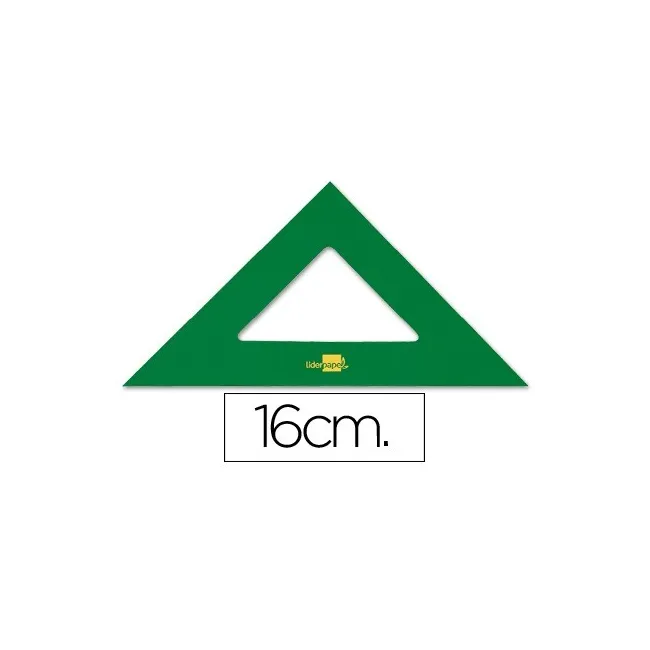 ESCUADRA LIDERPAPEL 16 CM ACRILICO VERDE