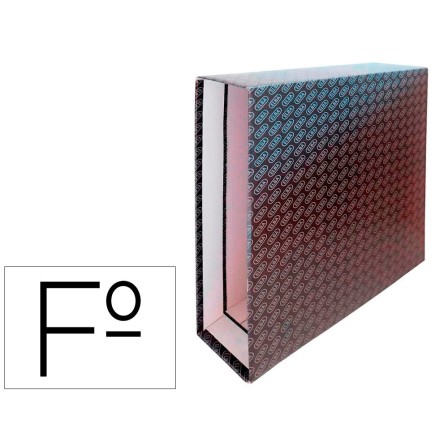 CAJA ARCHIVADOR DE PALANCA CARTON FORRADO ELBA FOLIO LOMO 85 MM NEGRO