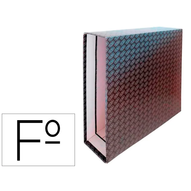 CAJA ARCHIVADOR DE PALANCA CARTON FORRADO ELBA FOLIO LOMO 85 MM NEGRO