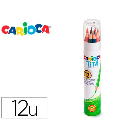 LAPICES DE COLORES CARIOCA TITA MINA 3 MM TUBO METAL 12 COLORES SUR...