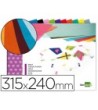 BLOC TRABAJOS MANUALES LIDERPAPEL SEDA 240X315MM 10 HOJAS COLORES S...