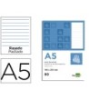 BLOC NOTAS LIDERPAPEL HORIZONTAL A5 80 HOJAS 60G/M2 PERFORADO