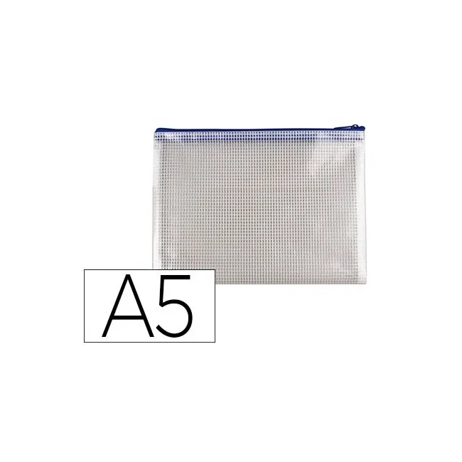 BOLSA MULTIUSOS Q-CONNECT MALLA DIN A5 APERTURA SUPERIOR CON CREMAL...
