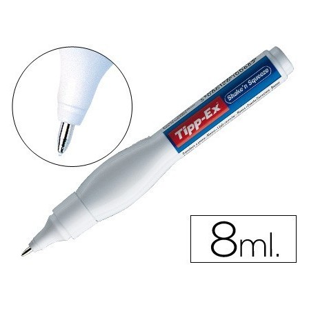 CORRECTOR TIPP-EX LAPIZ 8 ML SHAKE'N SQUEEZE -CON PUNTA METALICA