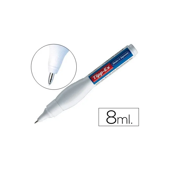CORRECTOR TIPP-EX LAPIZ 8 ML SHAKE'N SQUEEZE -CON PUNTA METALICA