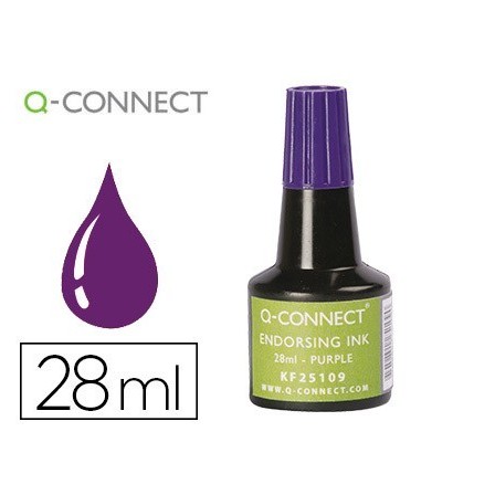 TINTA TAMPON Q-CONNECT VIOLETA FRASCO 28 ML
