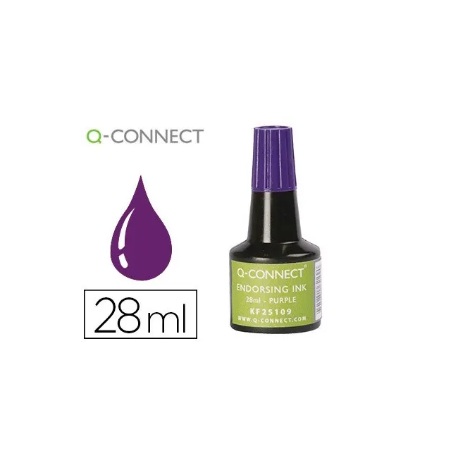 TINTA TAMPON Q-CONNECT VIOLETA FRASCO 28 ML