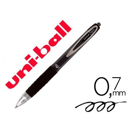 BOLIGRAFO UNI-BALL ROLLER UMN-207 RETRACTIL 0,7 MM COLOR NEGRO
