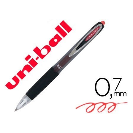 BOLIGRAFO UNI-BALL ROLLER UMN-207 RETRACTIL 0,7 MM COLOR ROJO