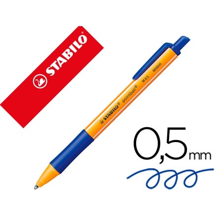 BOLIGRAFO STABILO POINTBALL 0,5 MM COLOR AZUL