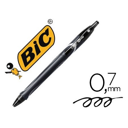 BOLIGRAFO BIC GELOCITY QUICK DRY RETRACTIL TINTA GEL NEGRO PUNTA DE...