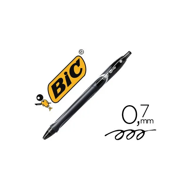 BOLIGRAFO BIC GELOCITY QUICK DRY RETRACTIL TINTA GEL NEGRO PUNTA DE...