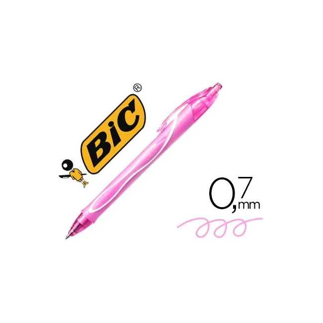 BOLIGRAFO BIC GELOCITY QUICK DRY RETRACTIL TINTA GEL ROSA PUNTA DE ...