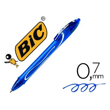BOLIGRAFO BIC GELOCITY QUICK DRY RETRACTIL TINTA GEL AZUL PUNTA DE ...