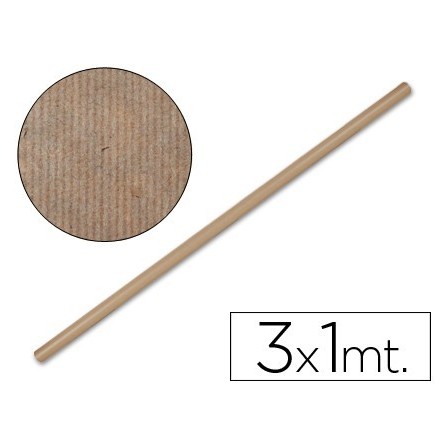 PAPEL KRAFT LIDERPAPEL MARRON -ROLLO 3X1 MT