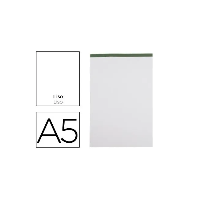 BLOC NOTAS LIDERPAPEL LISO A5 80 HOJAS 60 G/M2 PERFORADO SIN TAPA