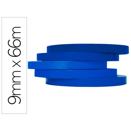 CINTA ADHESIVA Q-CONNECT 66M X 9MM AZUL PARA CERRAR BOLSAS