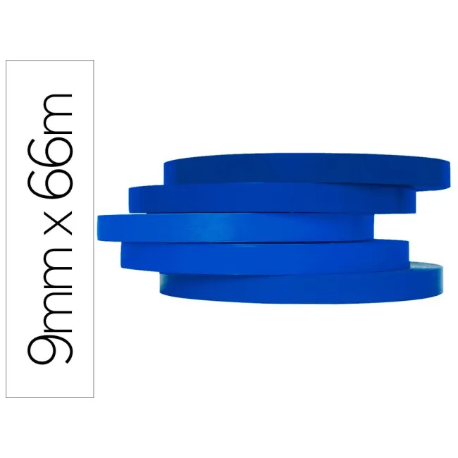 CINTA ADHESIVA Q-CONNECT 66M X 9MM AZUL PARA CERRAR BOLSAS