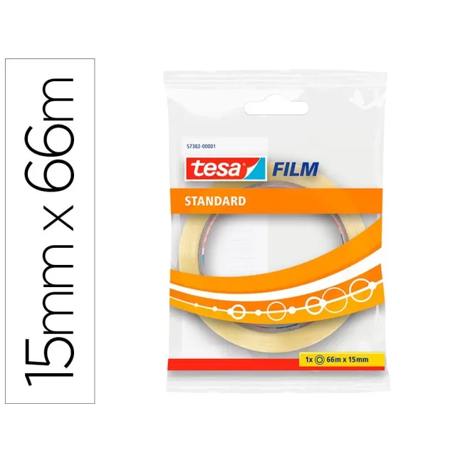 CINTA ADHESIVA TESA STANDAR 66 MT X 15 MM