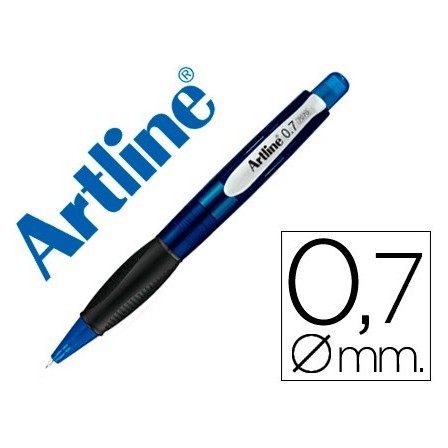 PORTAMINAS ARTLINE RETRACTIL SUJECION DE CAUCHO TRANSLUCIDO 0.7 MM ...