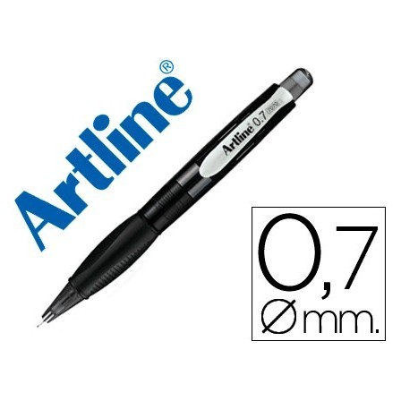 PORTAMINAS ARTLINE RETRACTIL SUJECION DE CAUCHO TRANSLUCIDO 0.7 MM ...