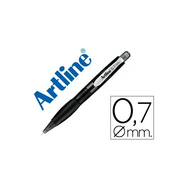 PORTAMINAS ARTLINE RETRACTIL SUJECION DE CAUCHO TRANSLUCIDO 0.7 MM ...