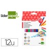 ROTULADOR LIDERPAPEL CAJA 12 COLORES