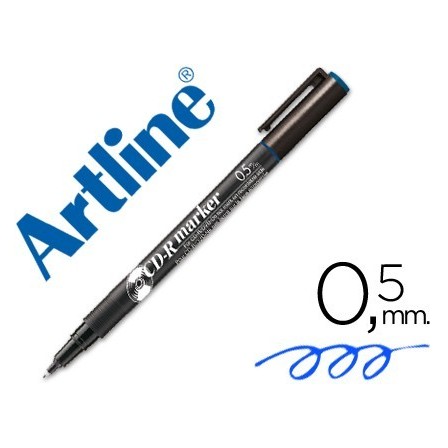 ROTULADOR ARTLINE PARA CD PUNTA DE FIBRA PERMANENTE EK-883 AZUL -PU...