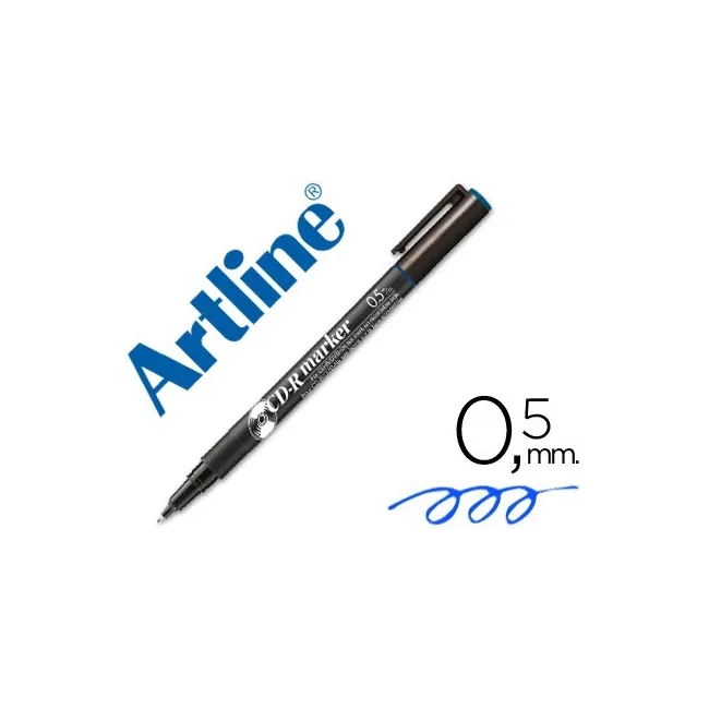 ROTULADOR ARTLINE PARA CD PUNTA DE FIBRA PERMANENTE EK-883 AZUL -PU...