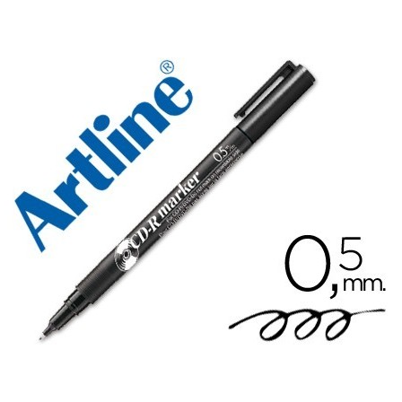 ROTULADOR ARTLINE PARA CD PUNTA DE FIBRA PERMANENTE EK-883 NEGRO -P...