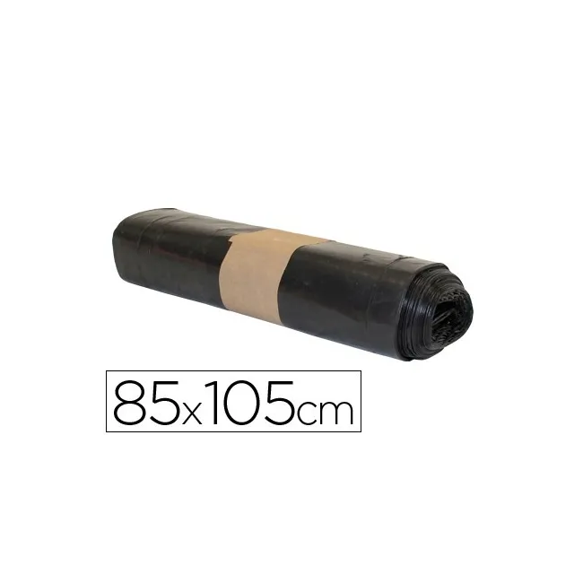 BOLSA BASURA INDUSTRIAL BIZNAGA NEGRA 85X105CM GALGA 120 ROLLO DE 1...