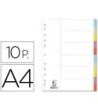 SEPARADOR Q-CONNECT CARTULINA JUEGO DE 10 SEPARADORES DIN A4-MULTIT...