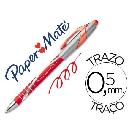 BOLIGRAFO FLEXGRIP ELITE PAPER MATE RETRACTIL ROJO