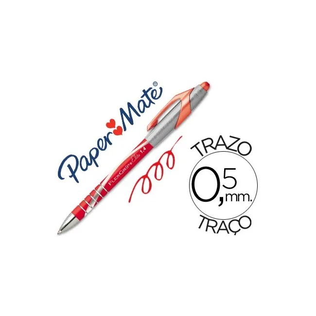 BOLIGRAFO FLEXGRIP ELITE PAPER MATE RETRACTIL ROJO