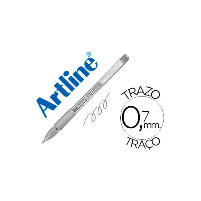 BOLIGRAFO ARTLINE 1900 SOFTLINE TINTA ACEITE METALICO PLATA