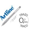 BOLIGRAFO ARTLINE 1900 SOFTLINE TINTA ACEITE METALICO PLATA