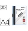 CARPETA DURACLIP DOSSIER PINZA LATERAL AZUL CAPACIDAD 30 HOJAS