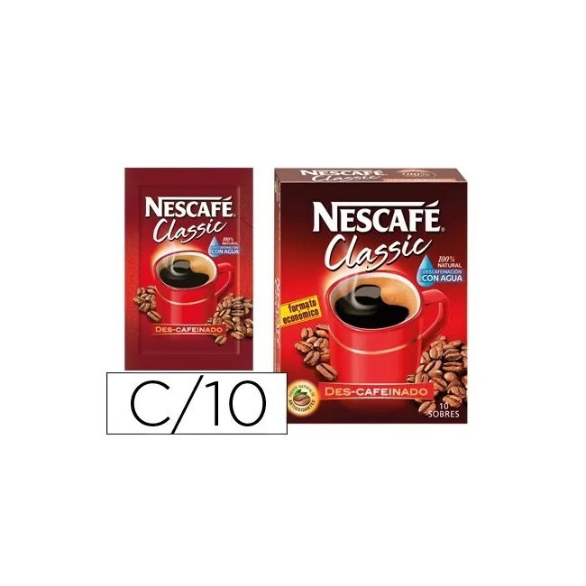 CAFE NESCAFE DESCAFEINADO MONODOSIS CAJA DE 10 SOBRES