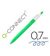BOLIGRAFO Q-CONNECT RETRACTIL KF14625 BIODEGRADABLE VERDE TINTA AZUL