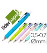 BOLIGRAFO LIDERPAPEL 5 EN 1 AZUL NEGRO ROJO VERDE 0,7M Y PORTAMINAS...